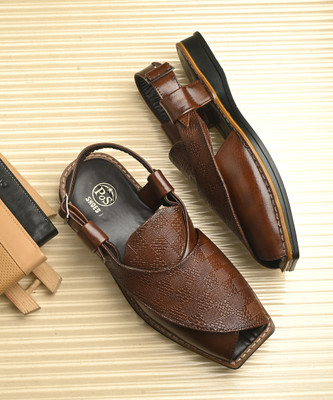 POS Planet Of Shoes Men Sandals(Tan , 9)