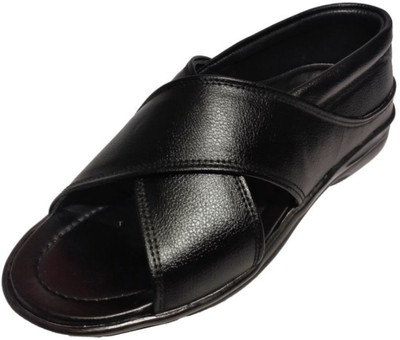 RAGE GAZE Men Sandals(Black , 6)