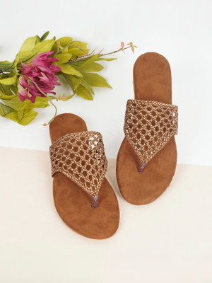PIYARI Women Flats(Brown , 5)