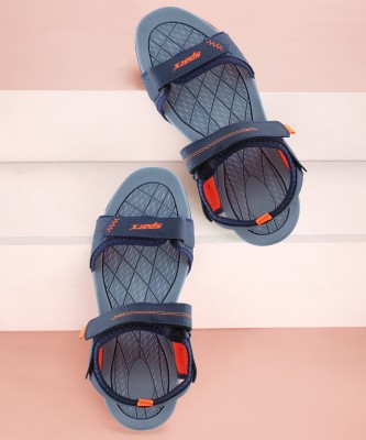 Sparx SS 580 Men Sandals(Navy, Orange , 8)