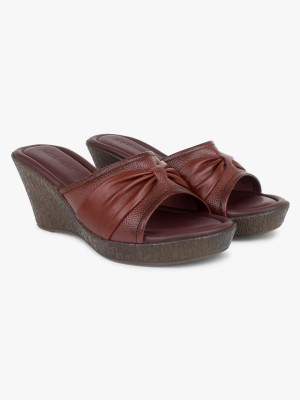 Jackie Heels Women Wedges(Maroon , 5)