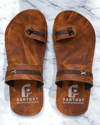 FROSTA Men Sandals(Tan , 9)