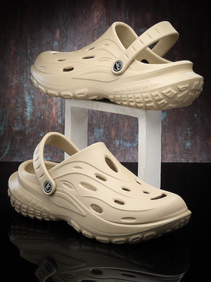 BERSACHE Men Sandals(Beige , 9)