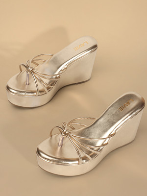 LAVIE Women Heels(Gold , 8)