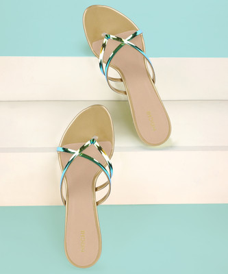 MOCHI Women Heels(Gold , 7)