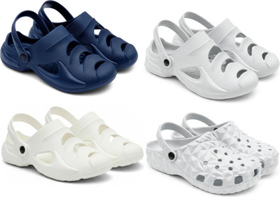 Golf Men Clogs(Blue, Grey, White, Grey , 7)