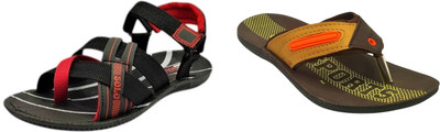 Classica Men Sandals(Brown, Orange, Black, Red, Green , 8)