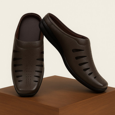 WELLBUSH Men Sandals(Brown , 10)