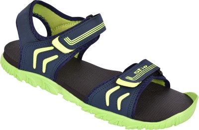 STIO Men Sports Sandals(Navy, Green , 7)