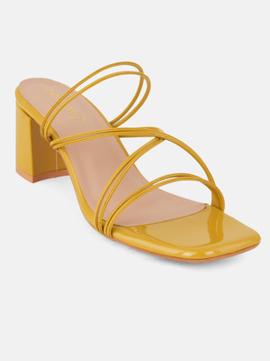 Dressberry Women Heels(Yellow , 5)
