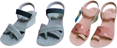 Plama Women Flats(Pink, Blue , 8)