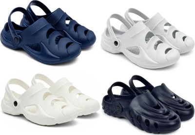 Golf Men Clogs(Blue, Grey, White, Blue , 9)