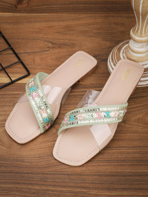 ANOUK Women Flats(Green , 6)