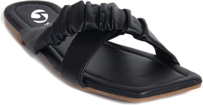 STICY Women Flats(Black , 3)