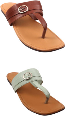 Goraiya Women Flats(Brown , 8)