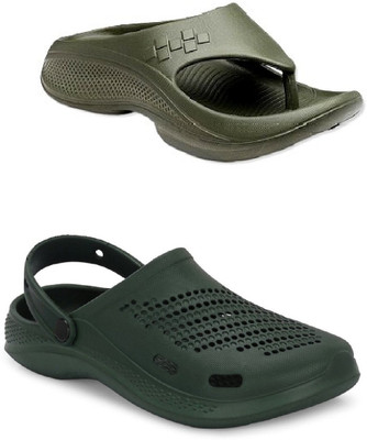 DEFLOW Men Sandals(Olive , 9)