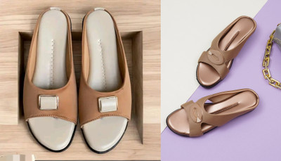 hunyza footwear Women Flats(White, Gold , 6)