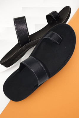 KANEGGYE Men Sandals(Black , 6)