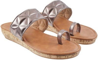 METRO Women Wedges(Grey , 4)