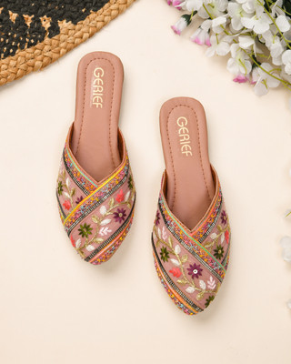 Gerief Women Flats(Gold , 8)