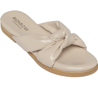 MONROW Women Flats(Off White , 3)