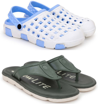 KAPYANSH Men Clogs(Blue, Green , 7)