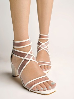 SHOETOPIA Women White Heels