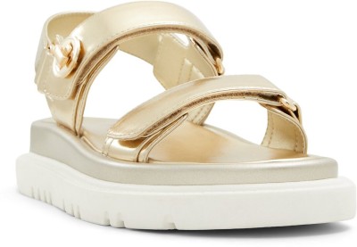 ALDO Women Flats(Gold, White , 4)