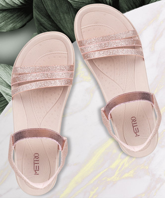 METRO Women Wedges(Pink , 8)