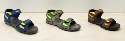 Classica Men Sandals(Blue, Yellow, Olive, Brown , 9)