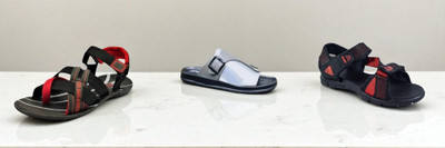 Classica Men Sandals(Black, Red, Grey, Black, Red , 7)