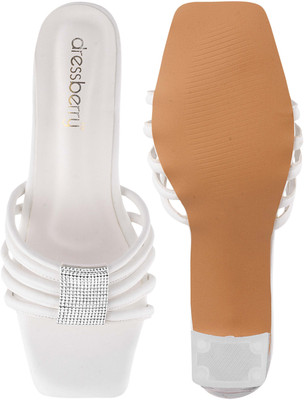 Dressberry Women Heels(White , 4)