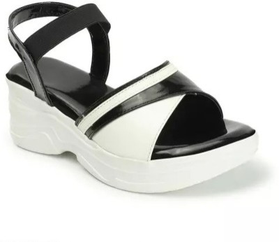 Rovaniq Fashion Women Wedges(Black , 4)