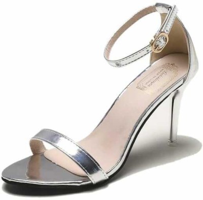 UUNDA Fashion Women Heels(Silver , 7)