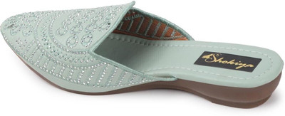 SHOKIYA Women Flats(Green , 4)