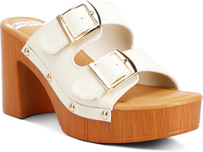 Rag & Co Women Clogs(Beige , 5)