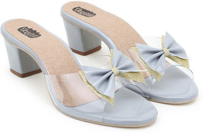 TAYDOL Women Heels(Grey , 8)