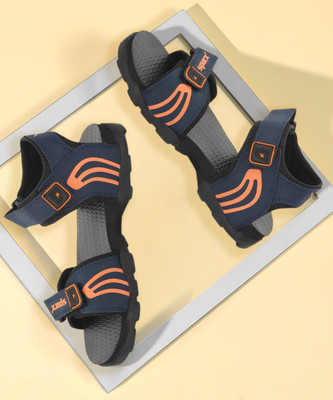 Sparx SS 702 Men Sandals(Navy, Blue, Orange , 7)