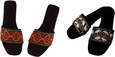 Dualstep Women Flats(Black, Black , 8)