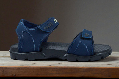 Classica Men Sandals(Black, Blue, Black , 7)