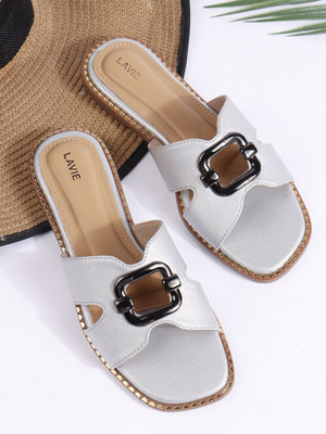LAVIE Women Flats(Silver , 7)