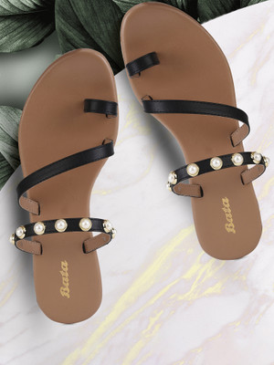 Bata Women Flats(Black , 4)