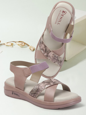 Denill Women Wedges(Pink , 5)