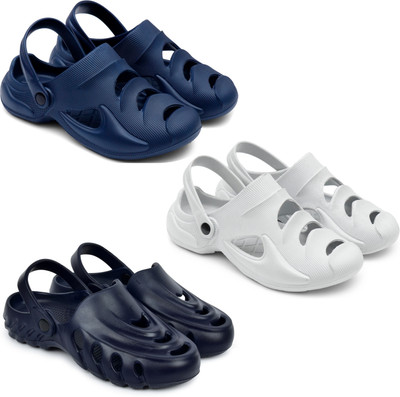 Golf Men Clogs(Blue, Grey, Blue , 6)