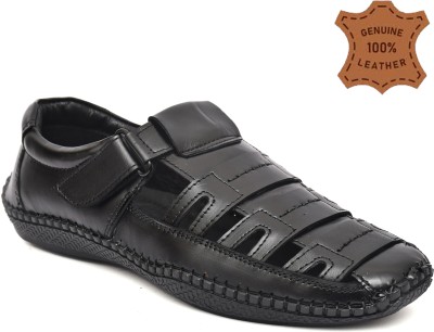 BLOKINE Men Sandals(Black , 6)