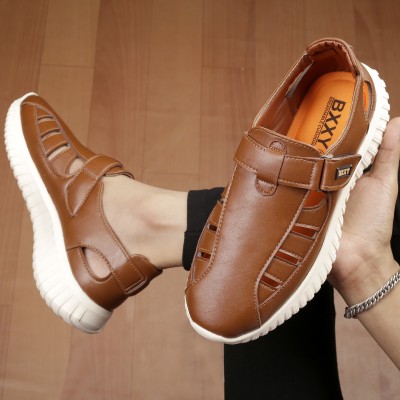 BXXY Men Sandals(Tan , 10)