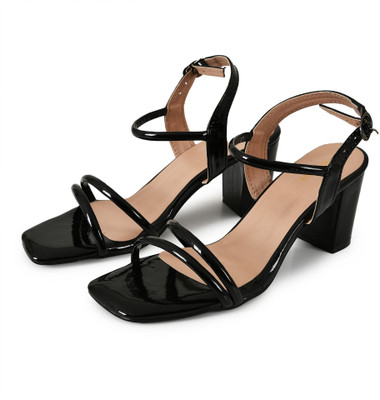 HELEEY Women Heels(Black , 7)