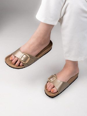 Mast & Harbour Women Flats(Gold , 5)