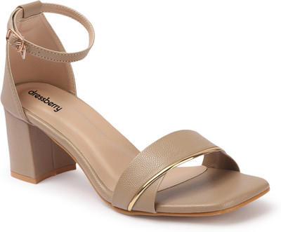Dressberry Women Heels(Beige , 6)