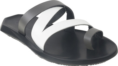 MOCHI Men Sandals(White, Black , 7)